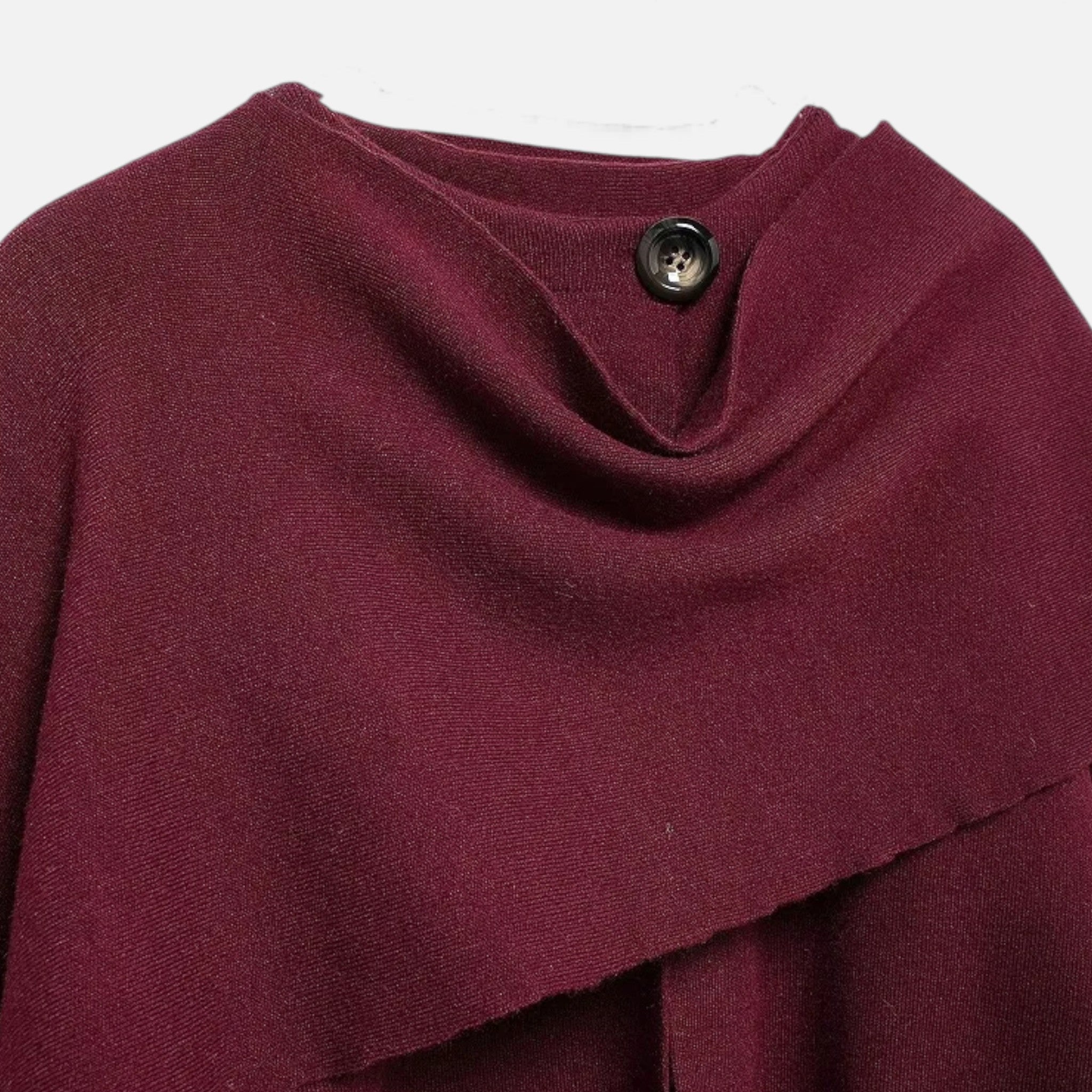 Women's Sophisticated Wool-Blend Poncho Cardigan