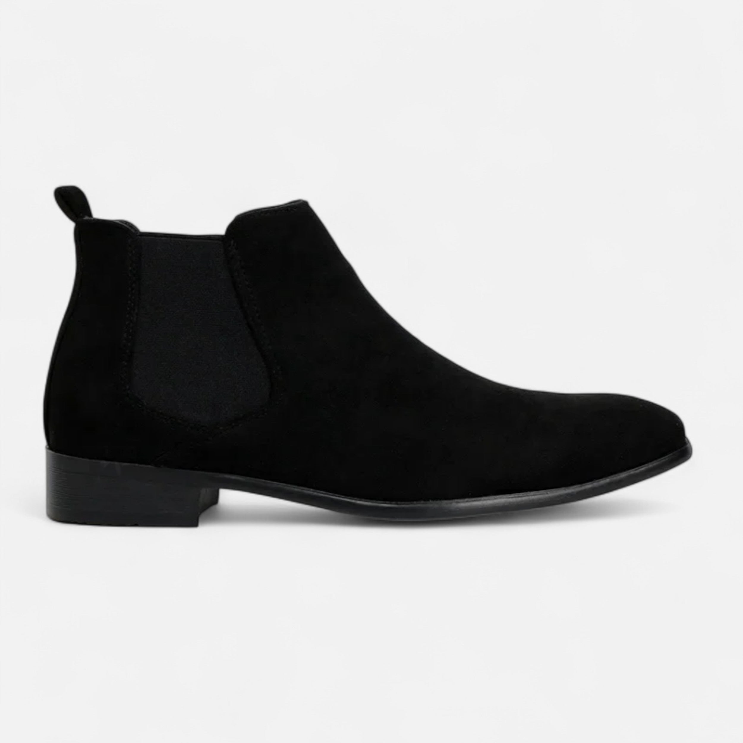 Men's Bold Suede Square-Toe Chelsea Boots
