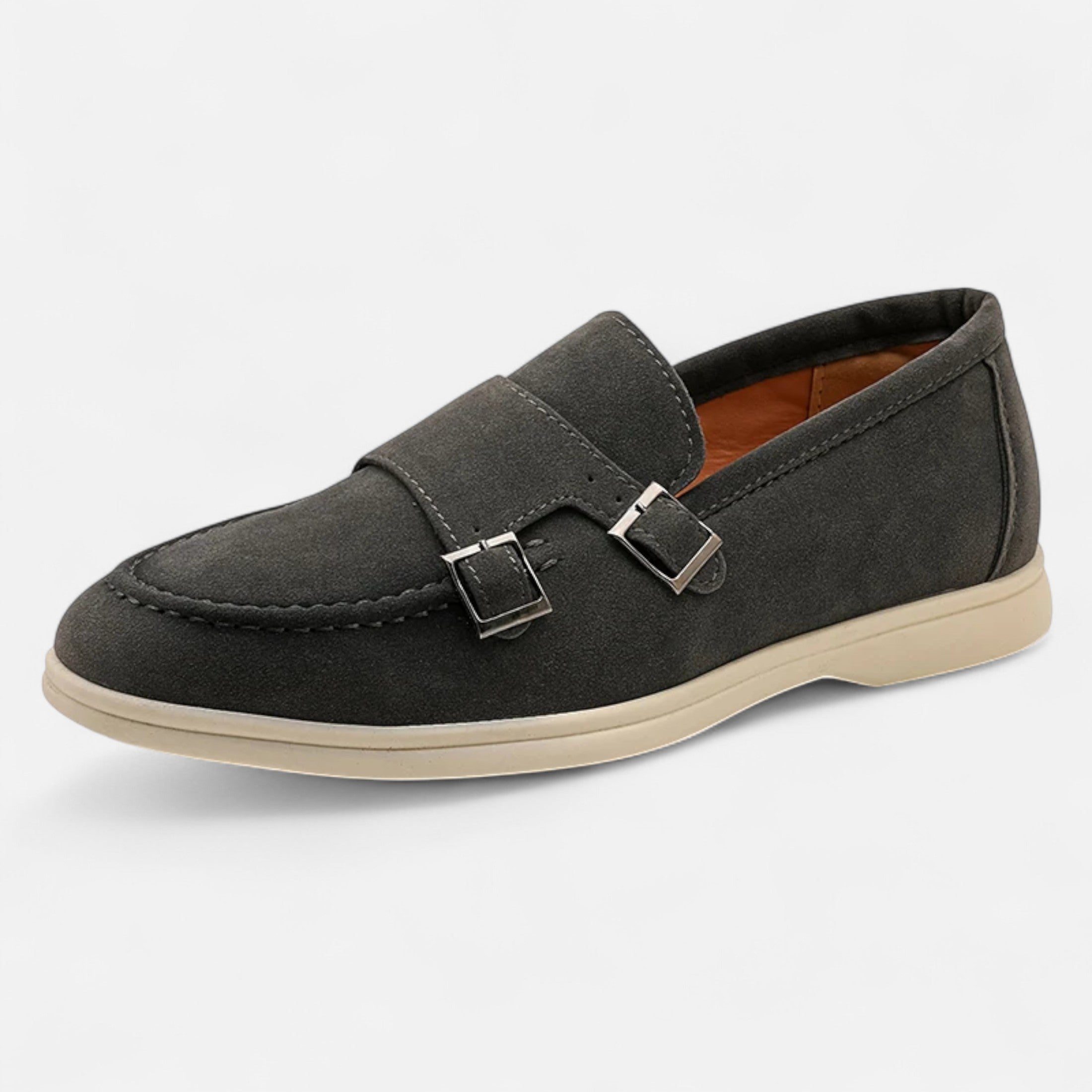 Men's Distinguished Suede Monk Strap Loafers