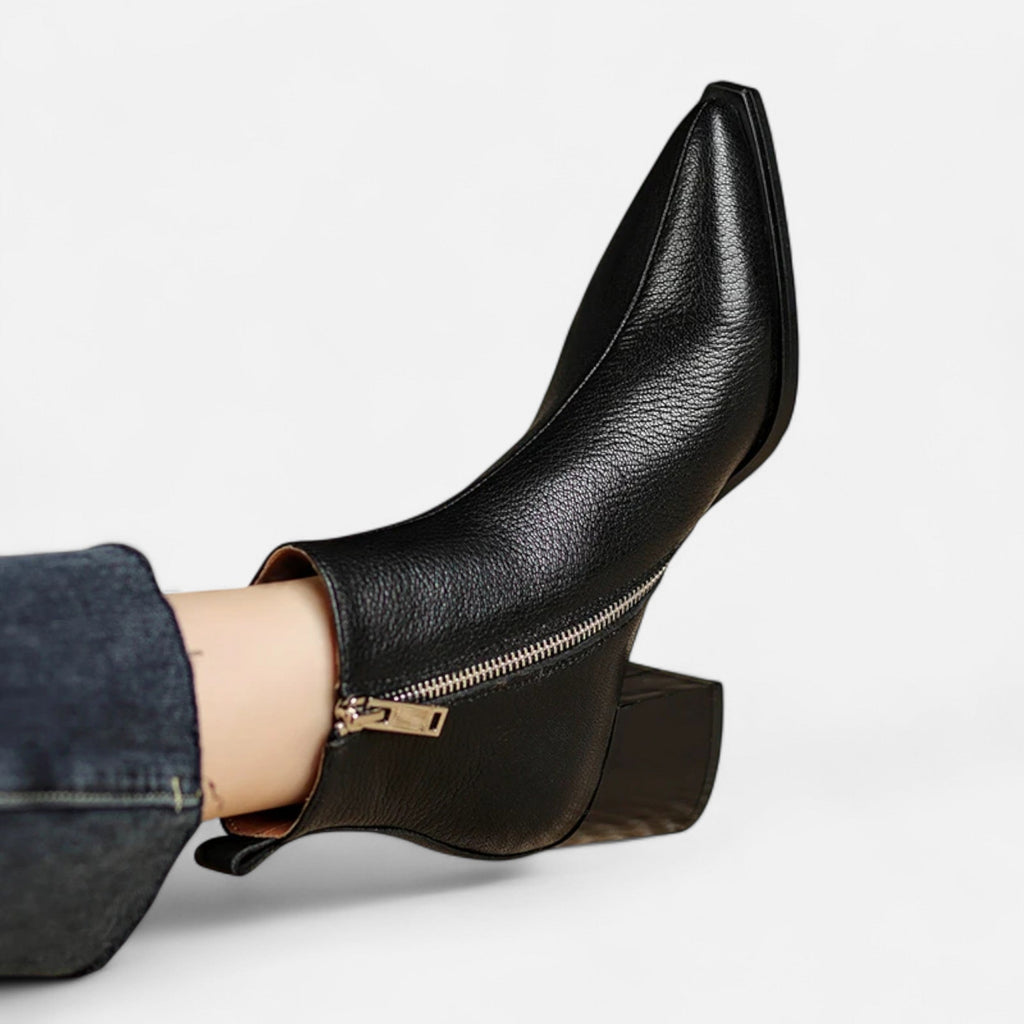 Women's Polished Leather Chelsea Boots