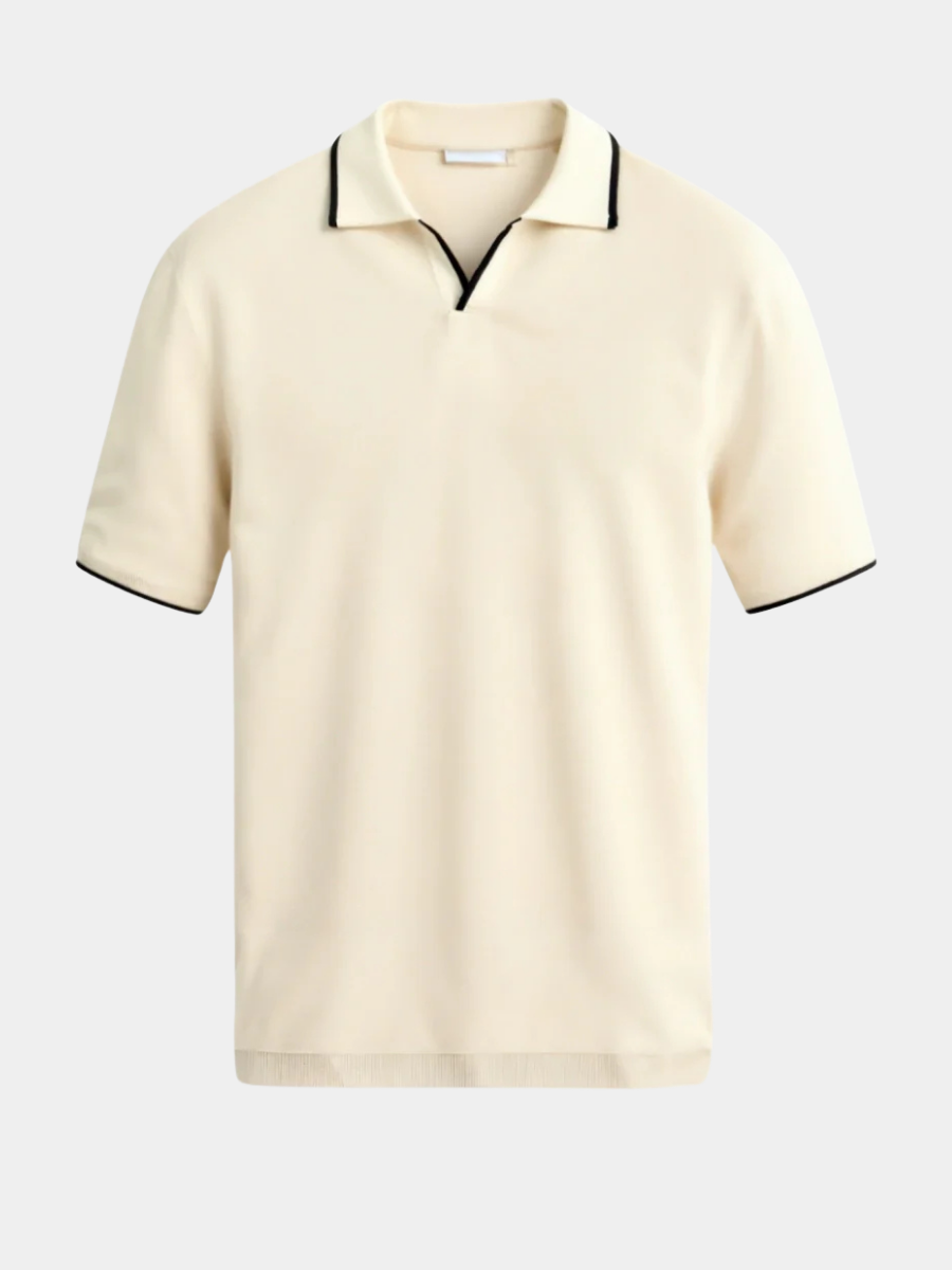 Men's Structured Piqué Polo with Contrast Trim