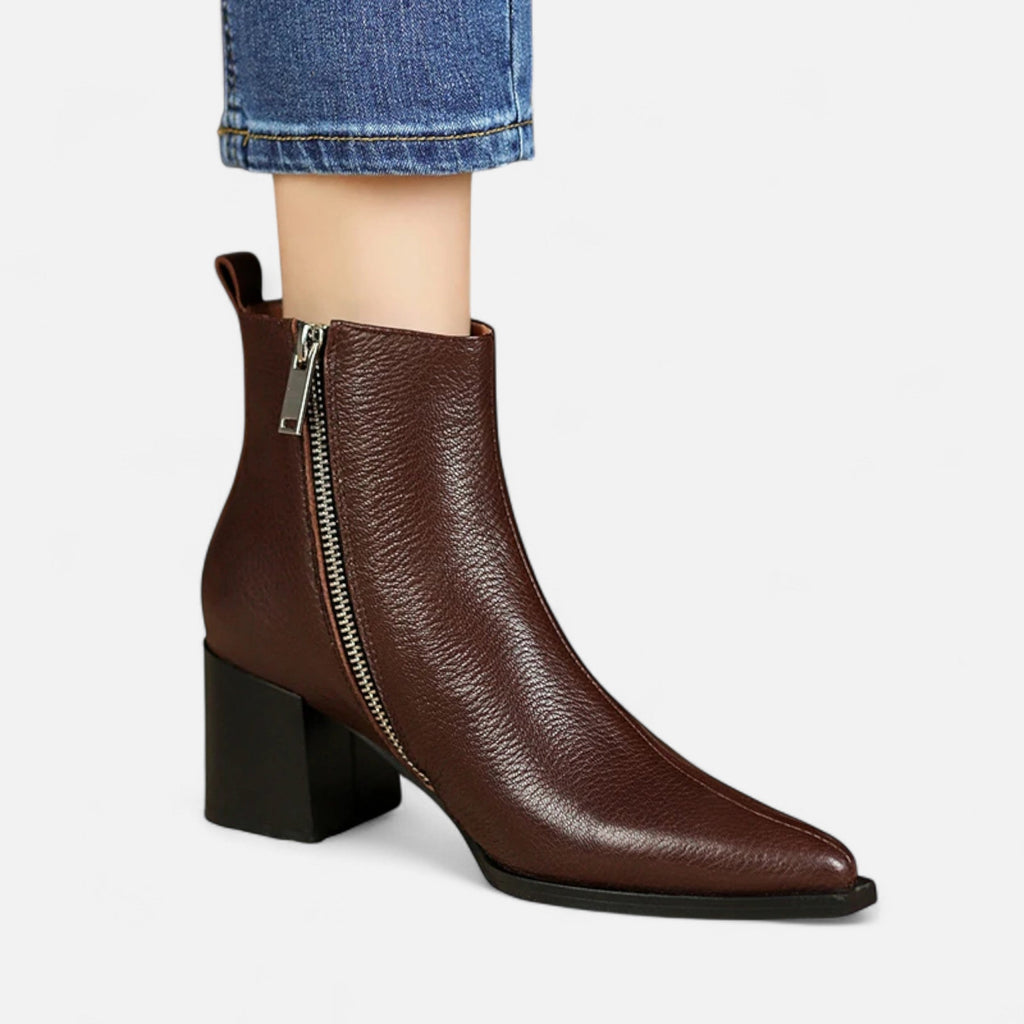 Women's Polished Leather Chelsea Boots