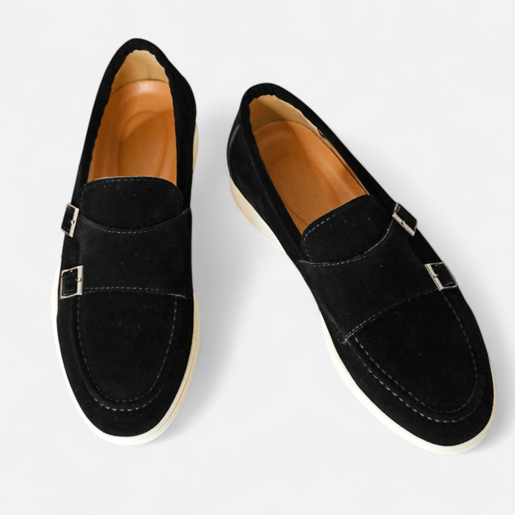 Men's Distinguished Suede Monk Strap Loafers