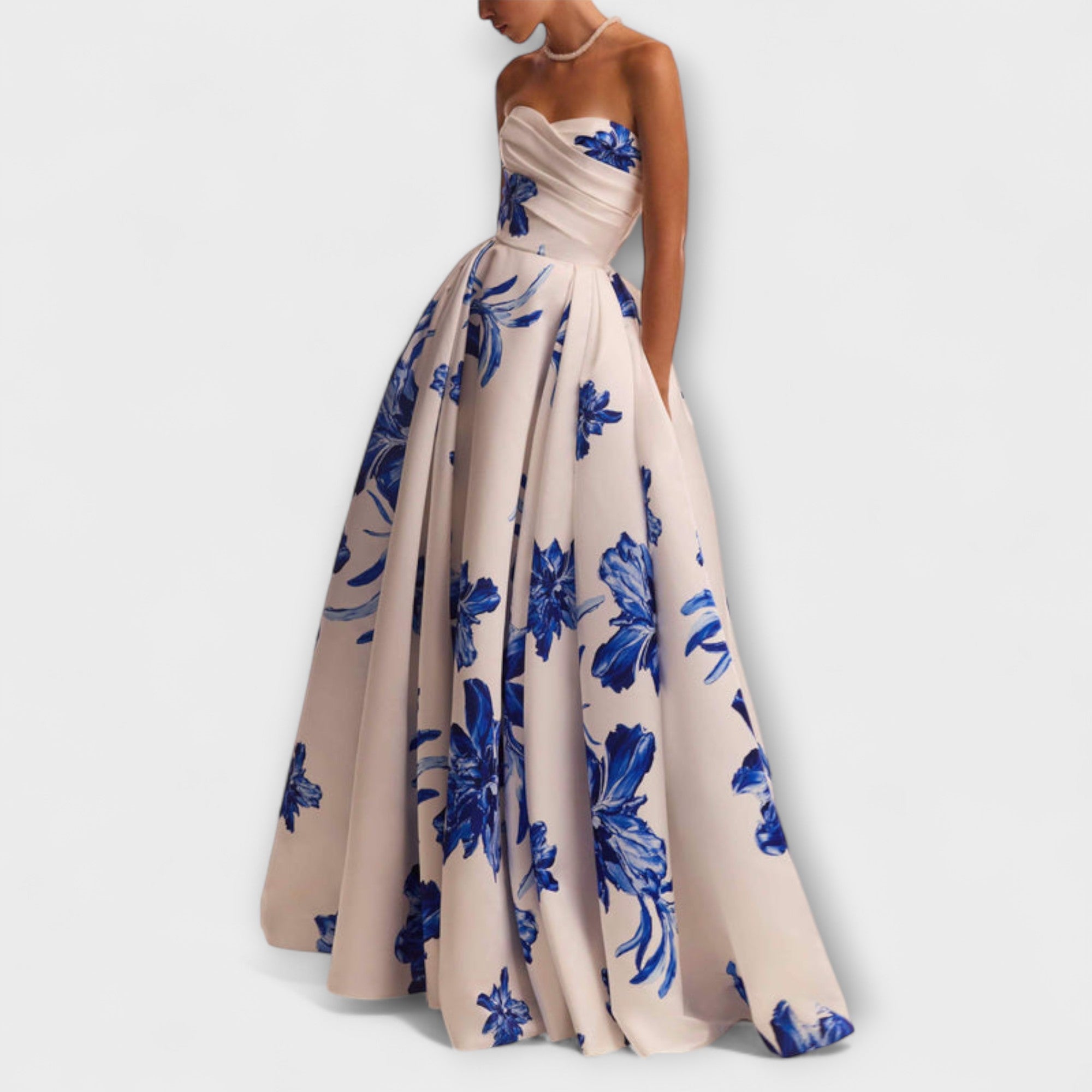 Women's Graceful Off-Shoulder Floral Maxi Dress