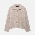 Women's Delicate Floral Button-Up Cardigan