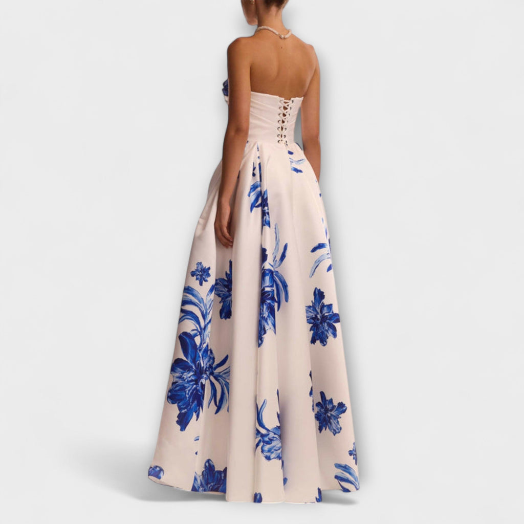 Women's Graceful Off-Shoulder Floral Maxi Dress