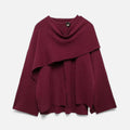Women's Sophisticated Wool-Blend Poncho Cardigan
