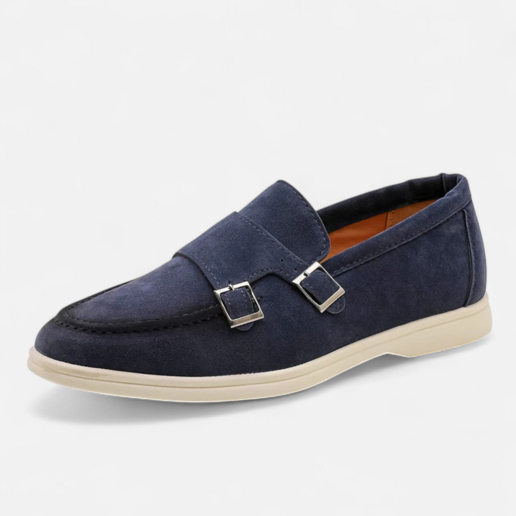Men's Distinguished Suede Monk Strap Loafers
