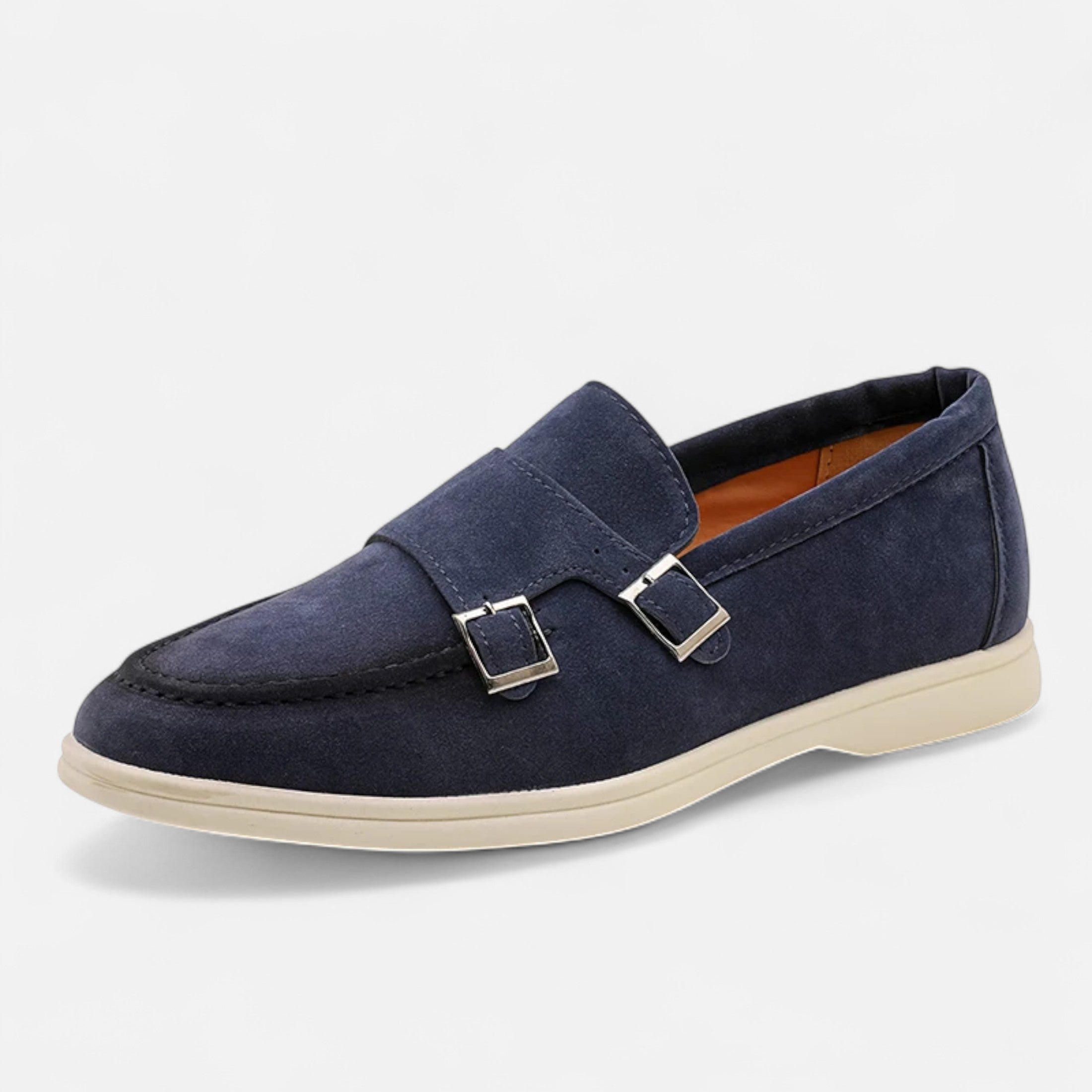 Men's Distinguished Suede Monk Strap Loafers