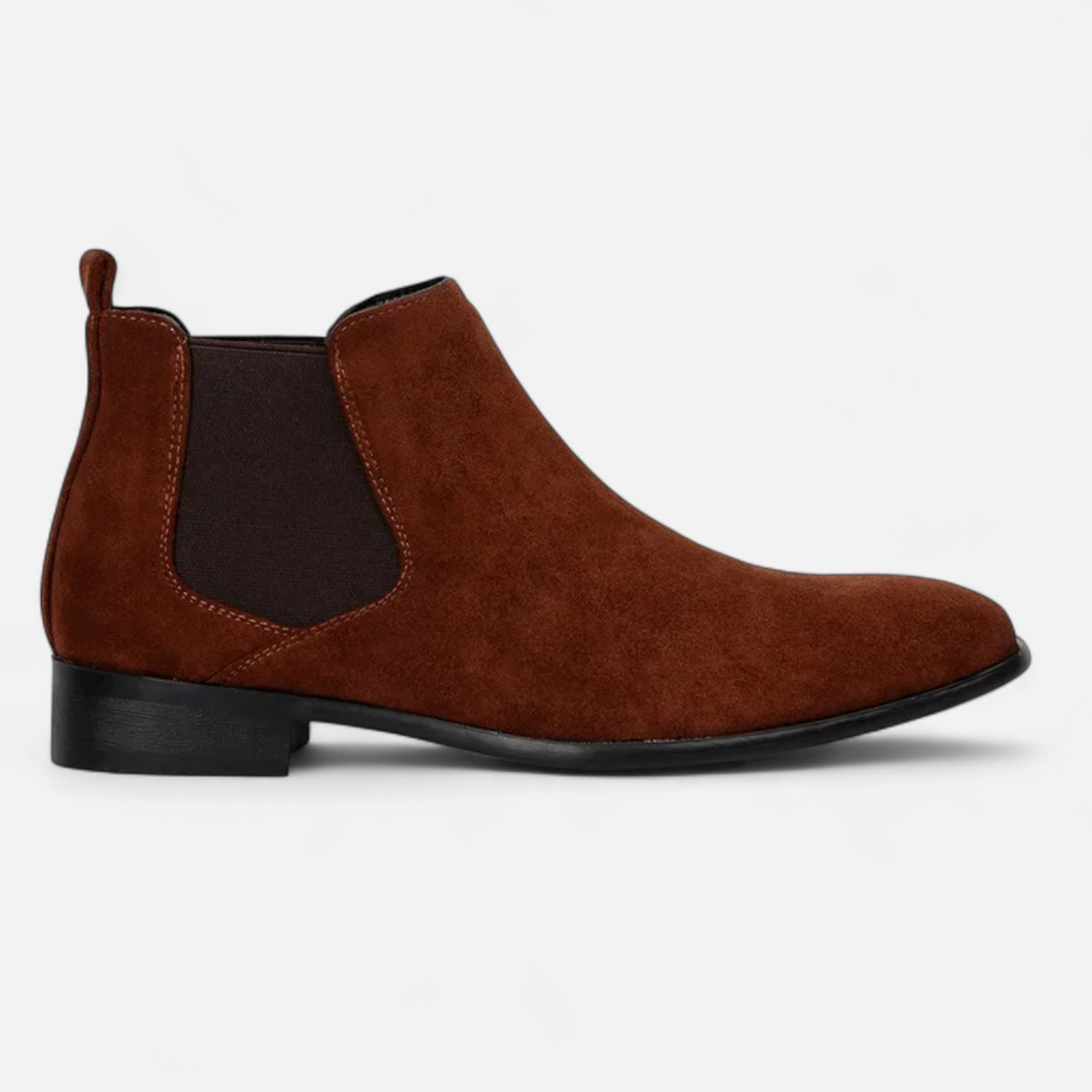 Men's Bold Suede Square-Toe Chelsea Boots