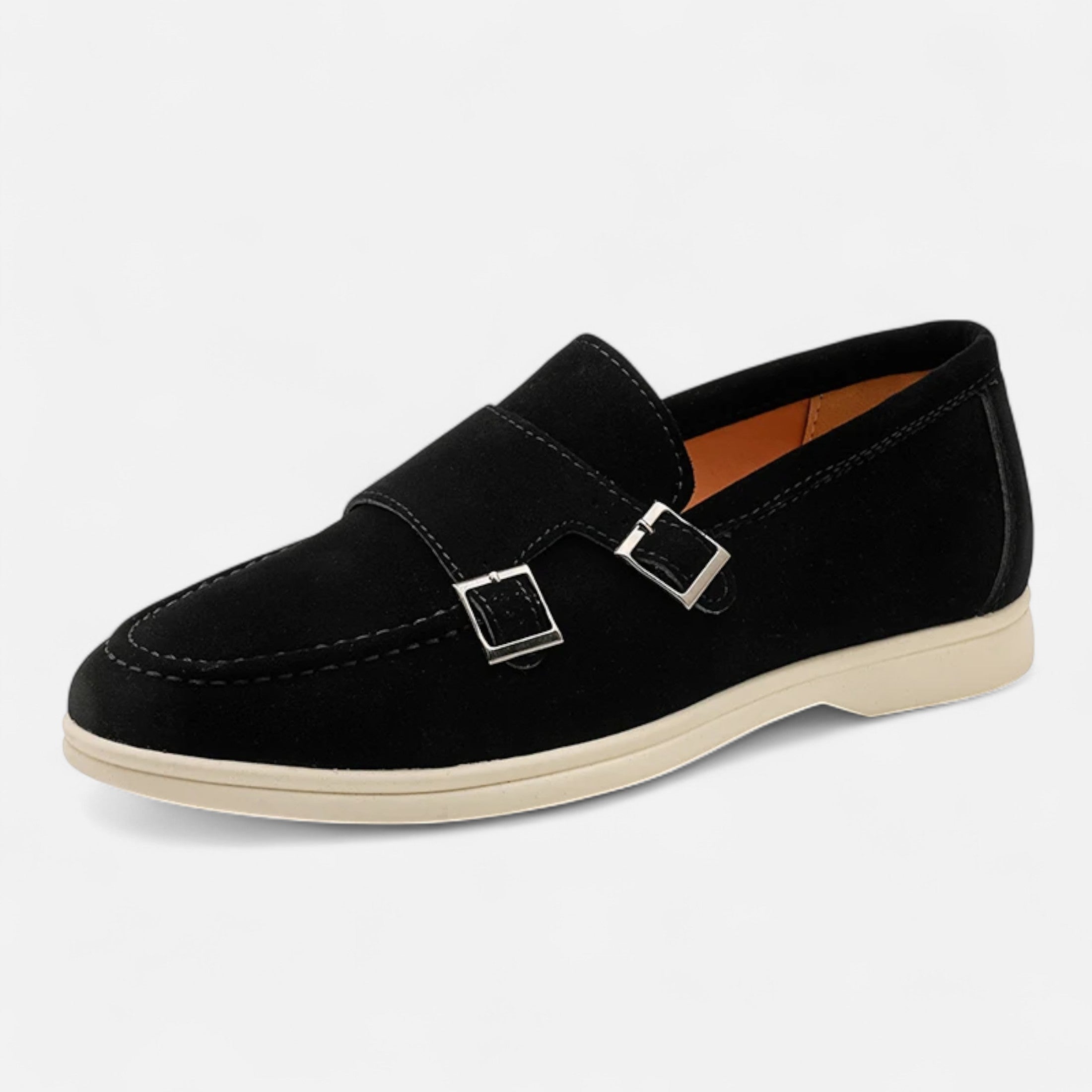 Men's Distinguished Suede Monk Strap Loafers
