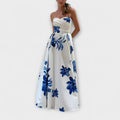 Women's Graceful Off-Shoulder Floral Maxi Dress