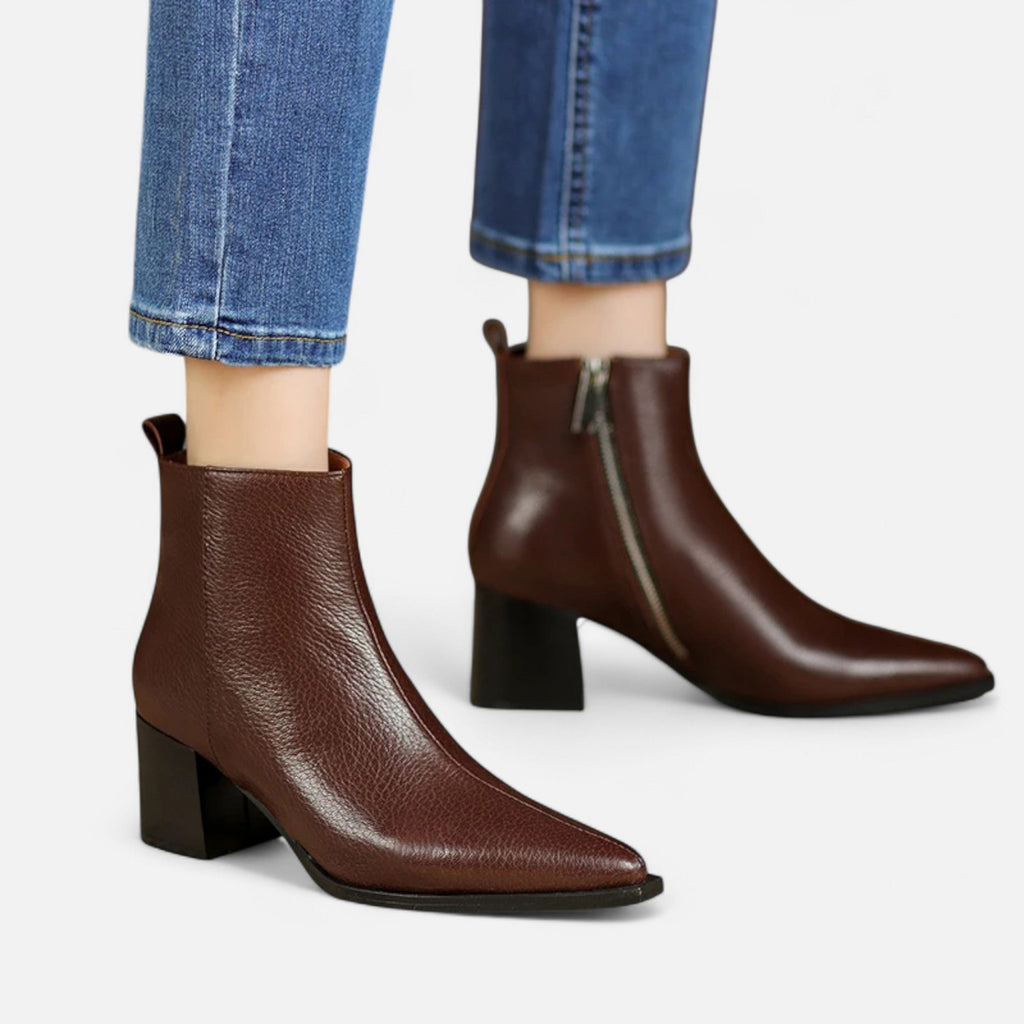 Women's Polished Leather Chelsea Boots