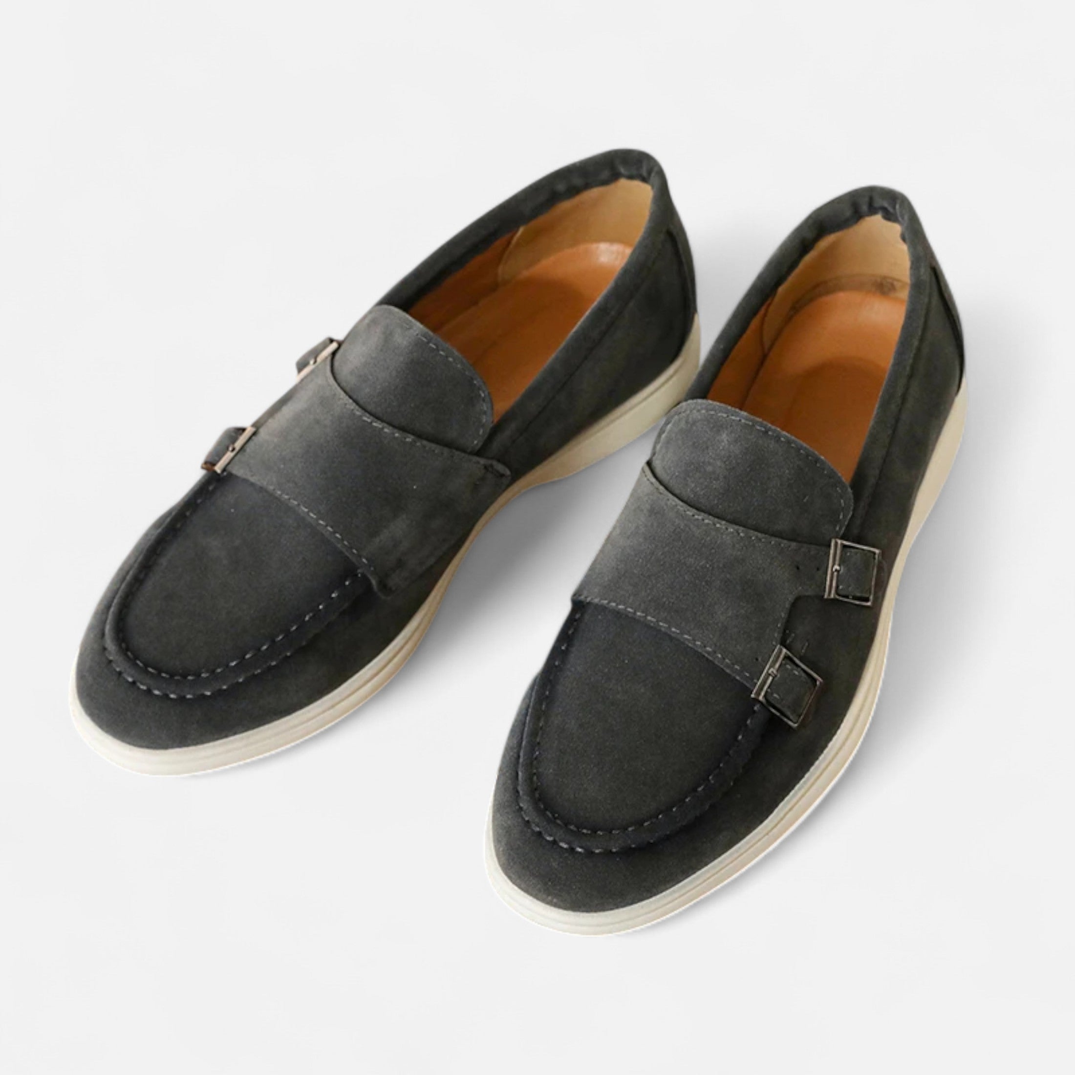 Men's Distinguished Suede Monk Strap Loafers