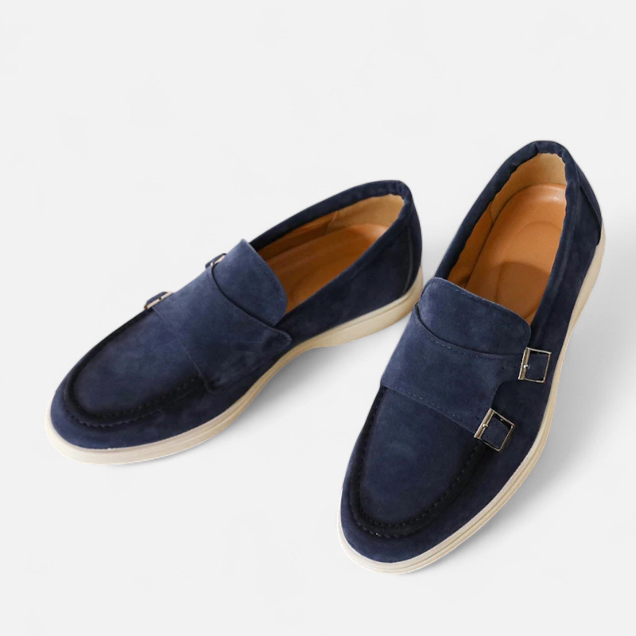 Men's Distinguished Suede Monk Strap Loafers