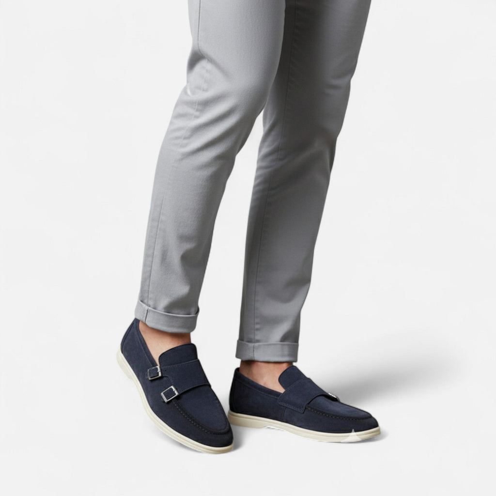 Men's Distinguished Suede Monk Strap Loafers