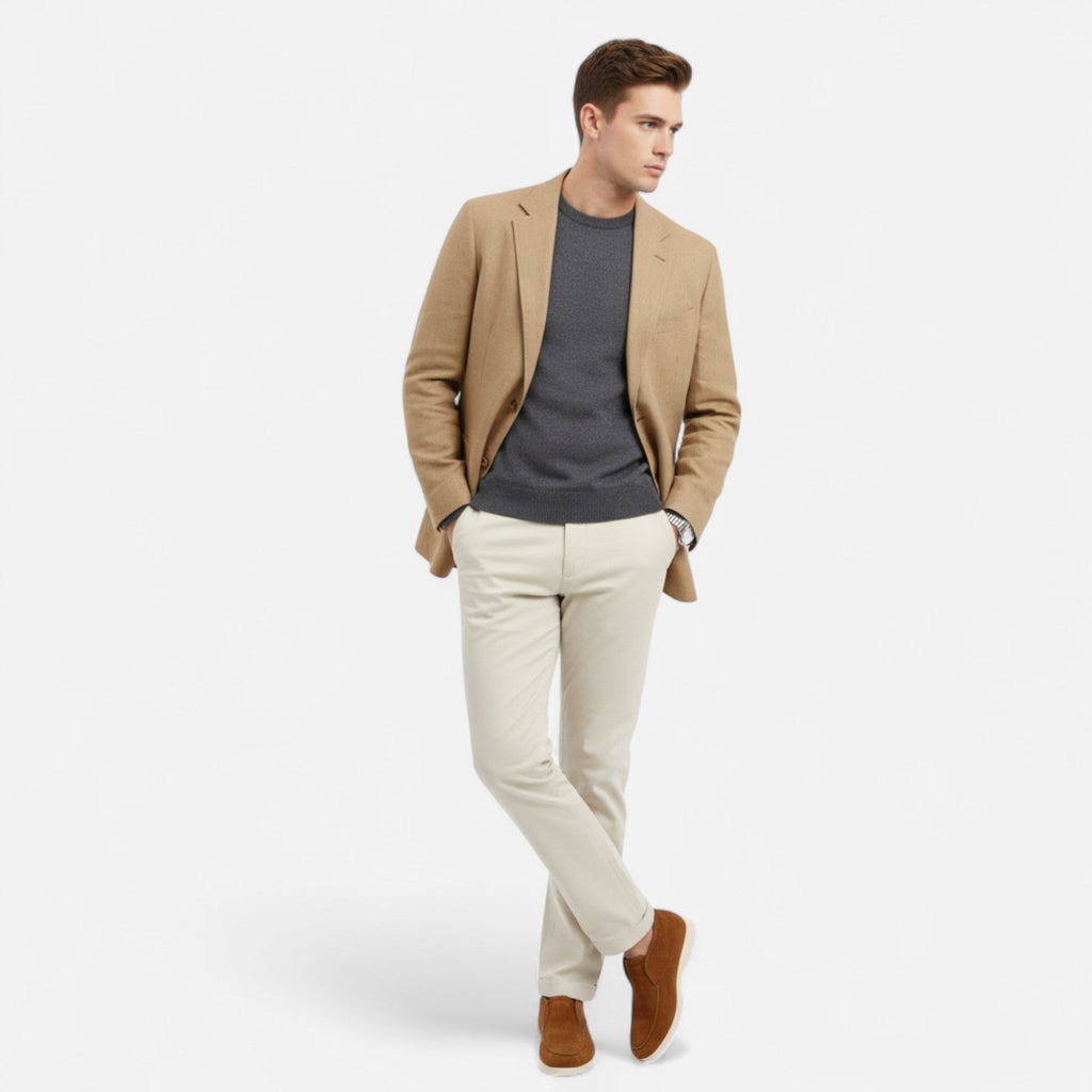 Men's Sleek Suede Mule Loafers