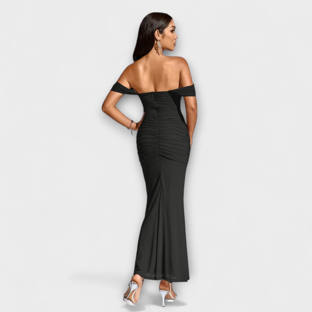 Women's Ruched Off-Shoulder Bodycon Dress
