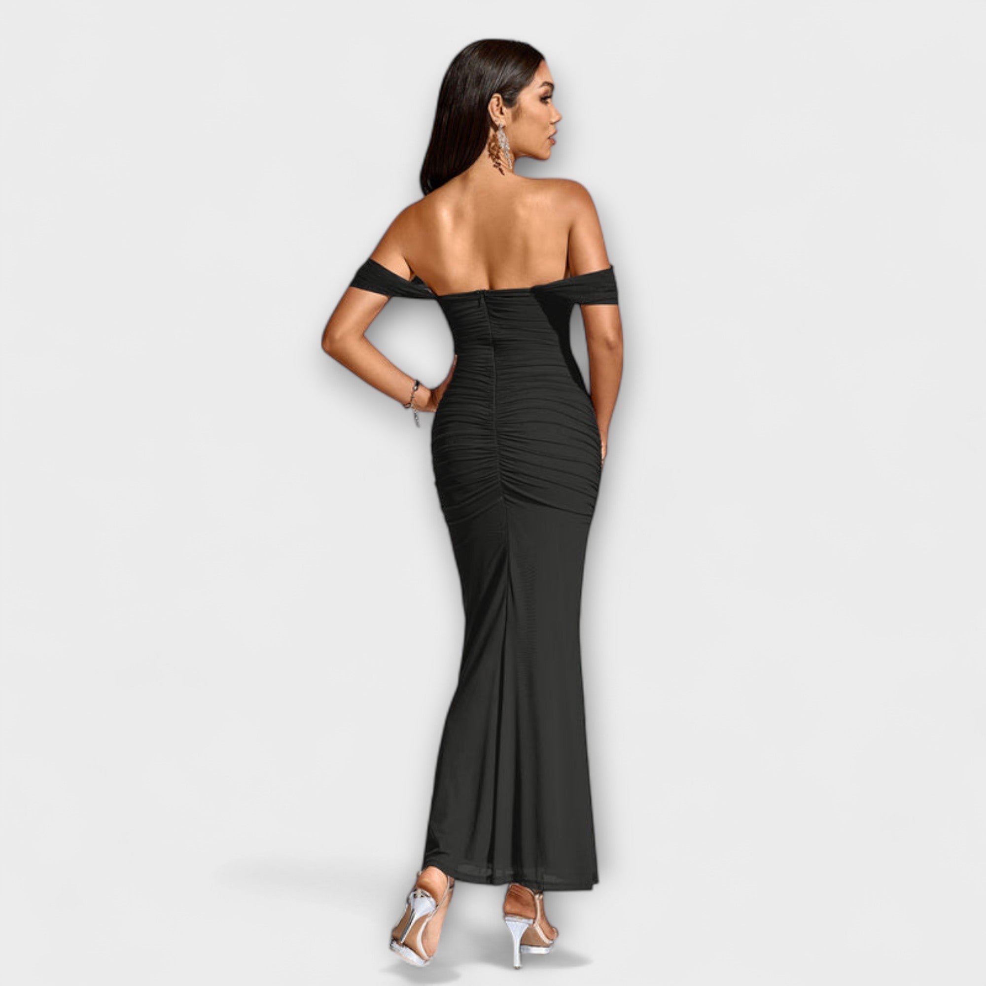 Women's Ruched Off-Shoulder Bodycon Dress