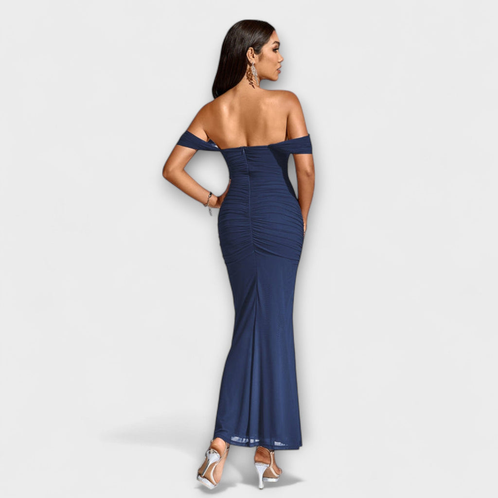 Women's Ruched Off-Shoulder Bodycon Dress