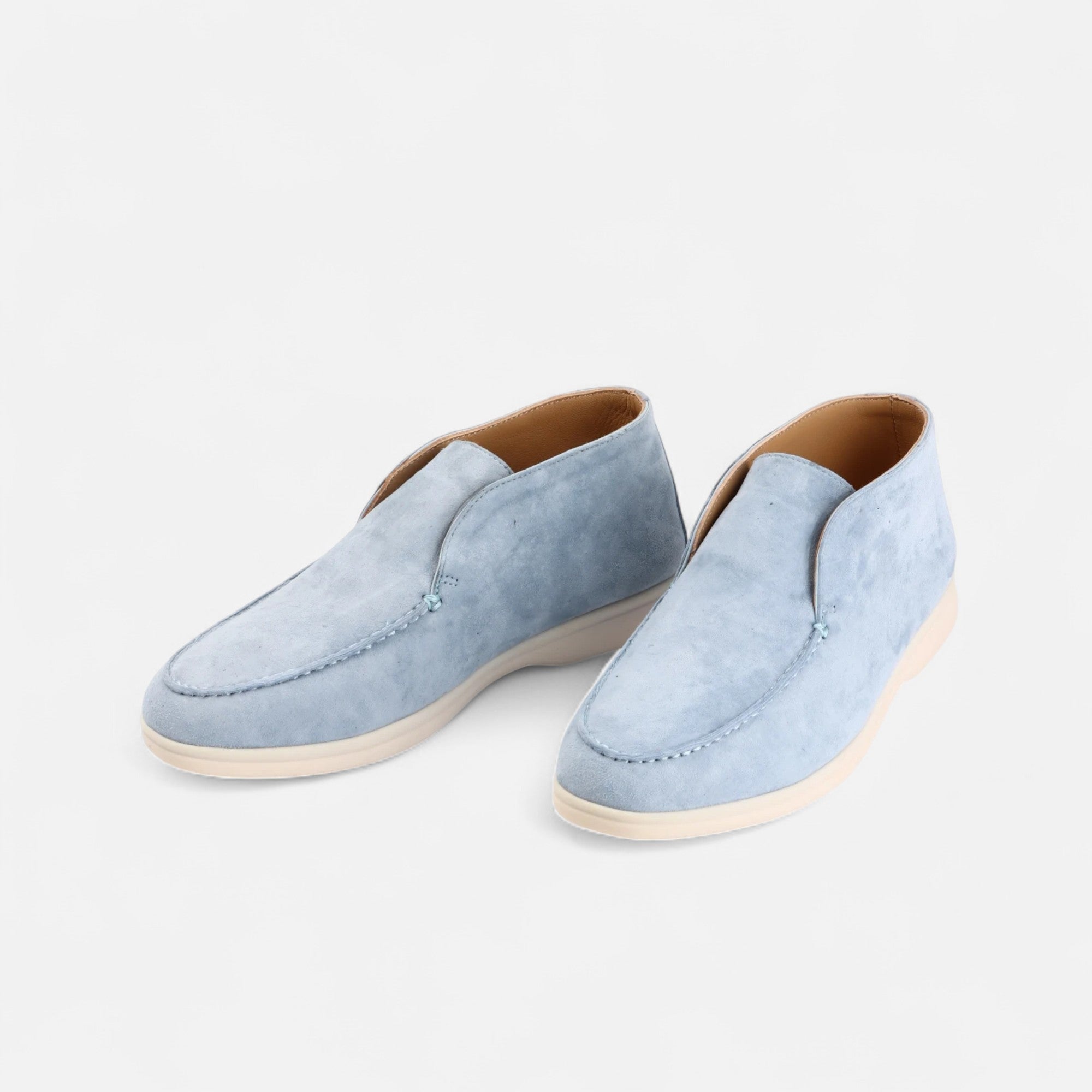 Men's Sleek Suede Mule Loafers