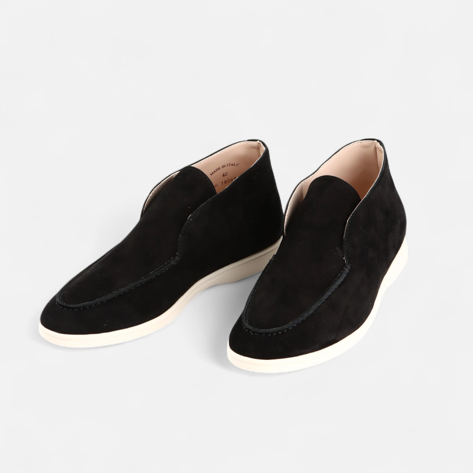 Men's Sleek Suede Mule Loafers
