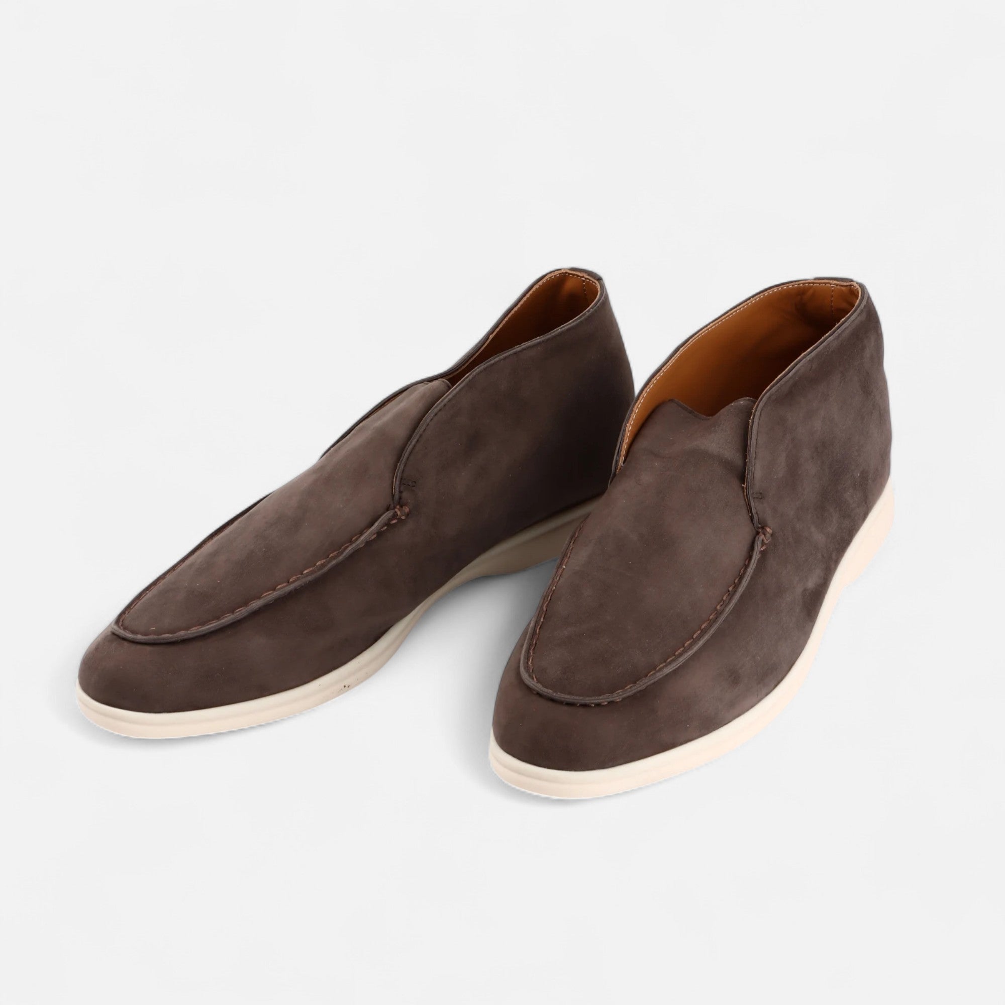 Men's Sleek Suede Mule Loafers