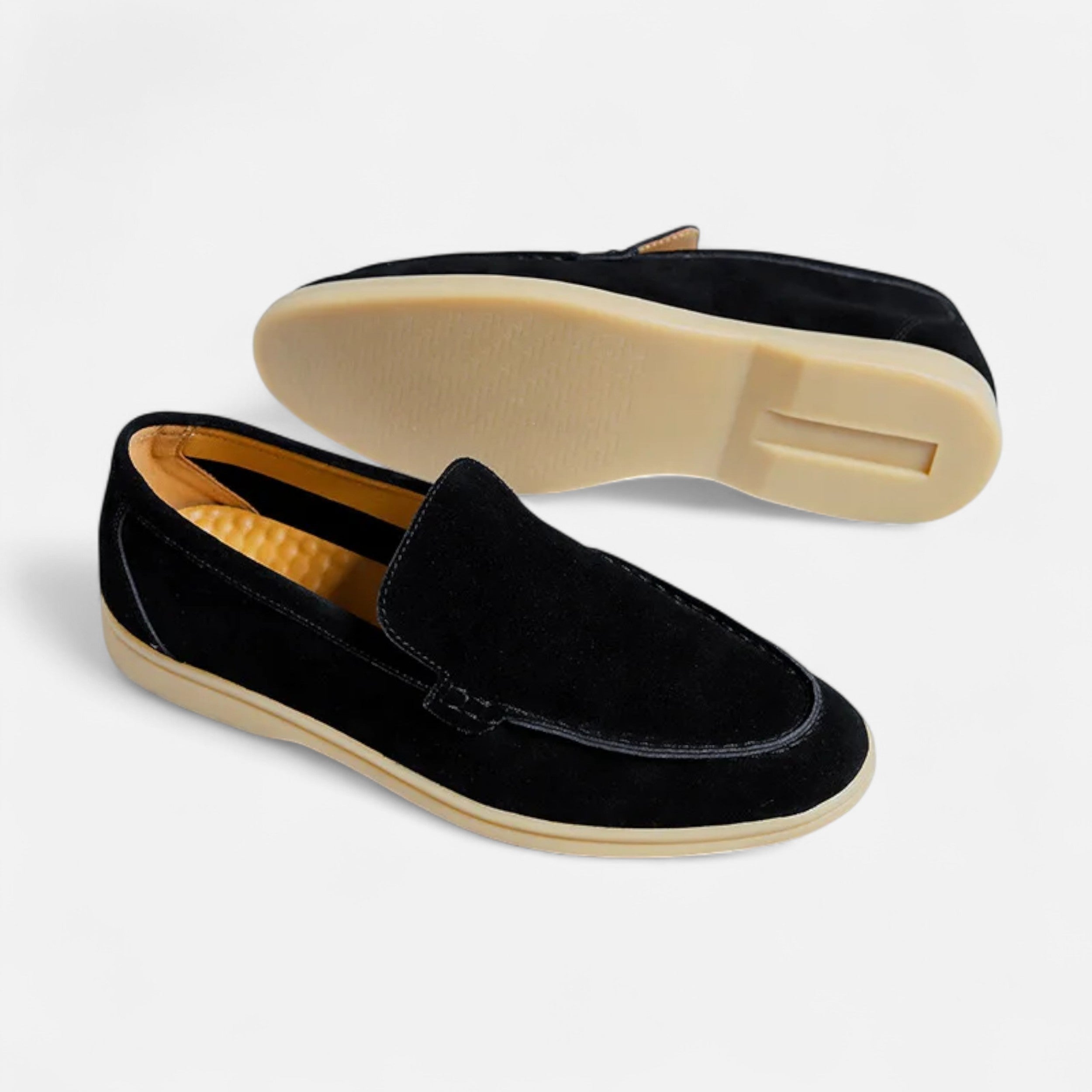 Men's Polished Suede Slip-On Loafers