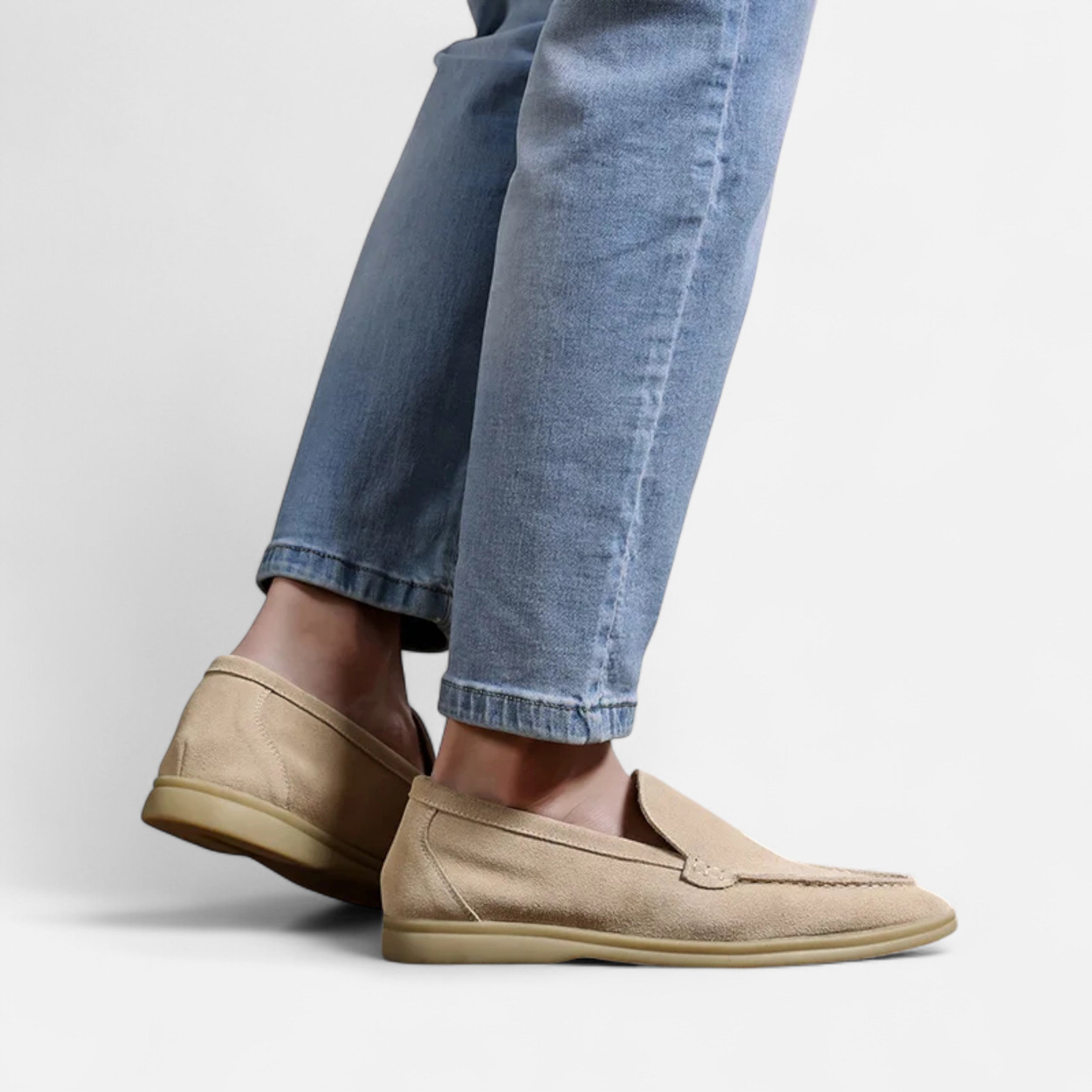 Men's Polished Suede Slip-On Loafers