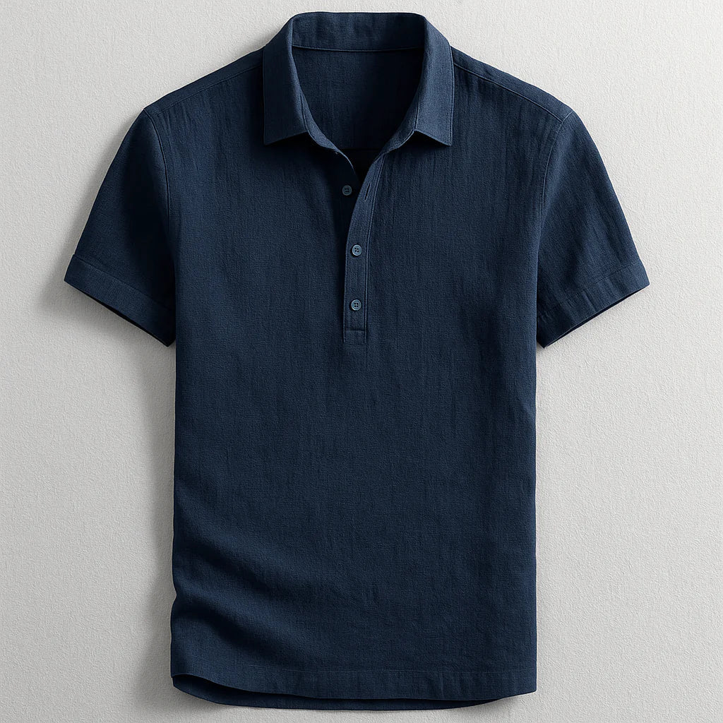 Men's Breathable Linen Polo Shirt