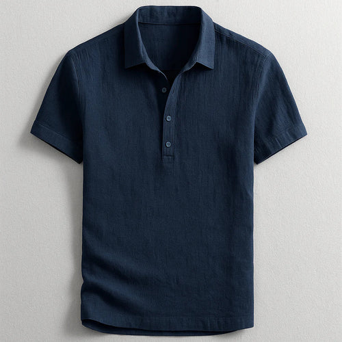 Men's Breathable Linen Polo Shirt