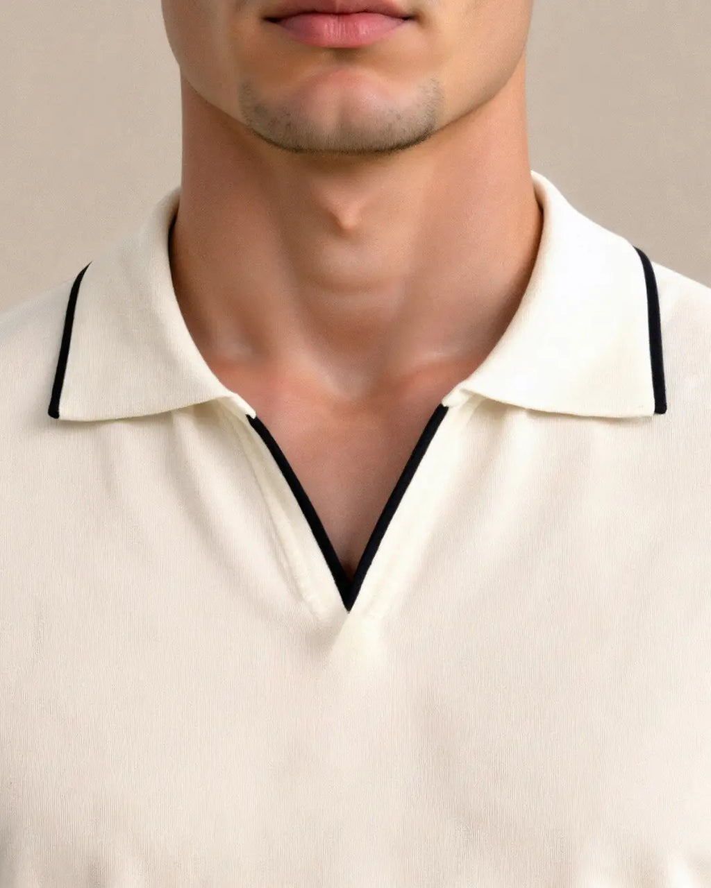 Men's Structured Piqué Polo with Contrast Trim