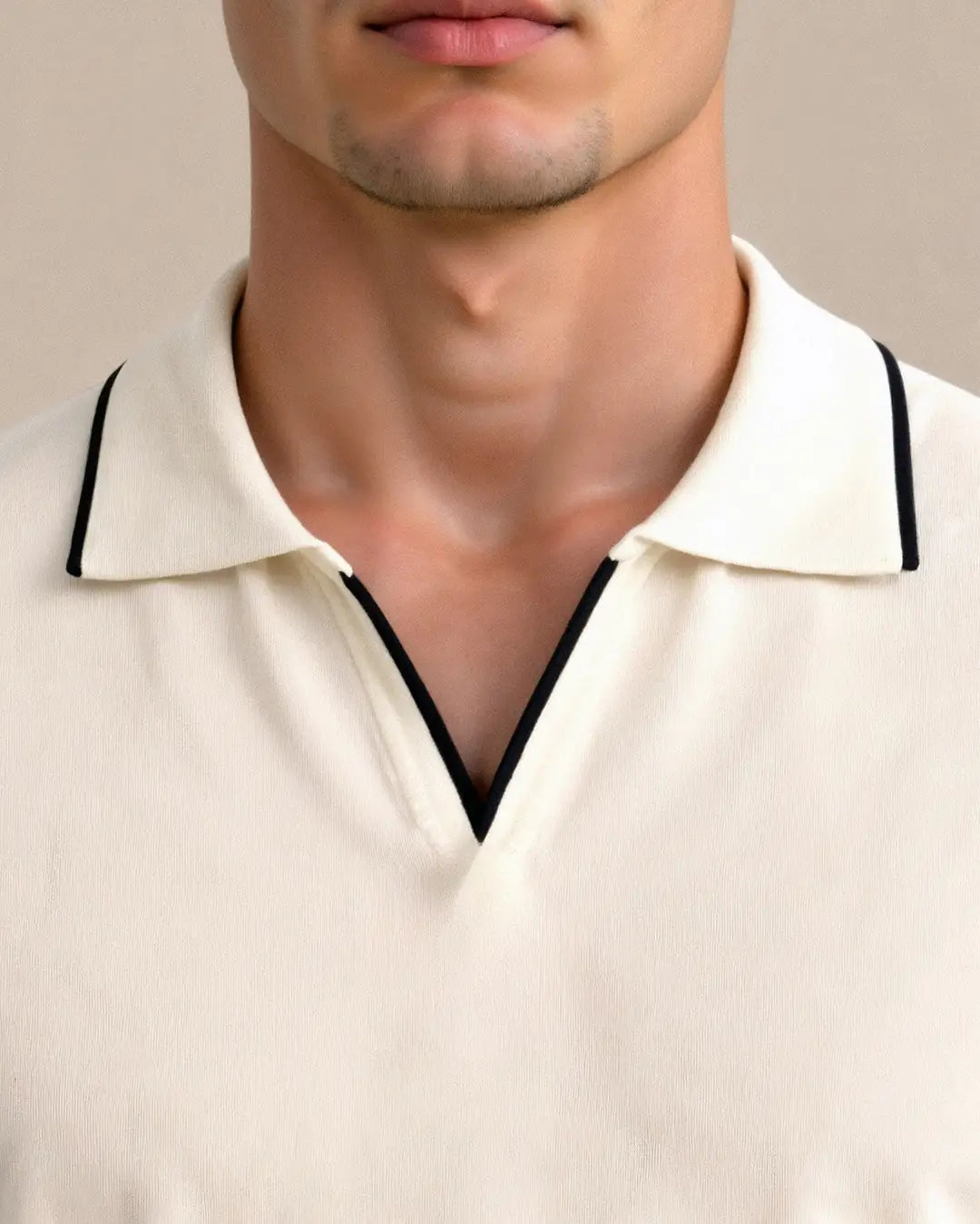 Men's Structured Piqué Polo with Contrast Trim